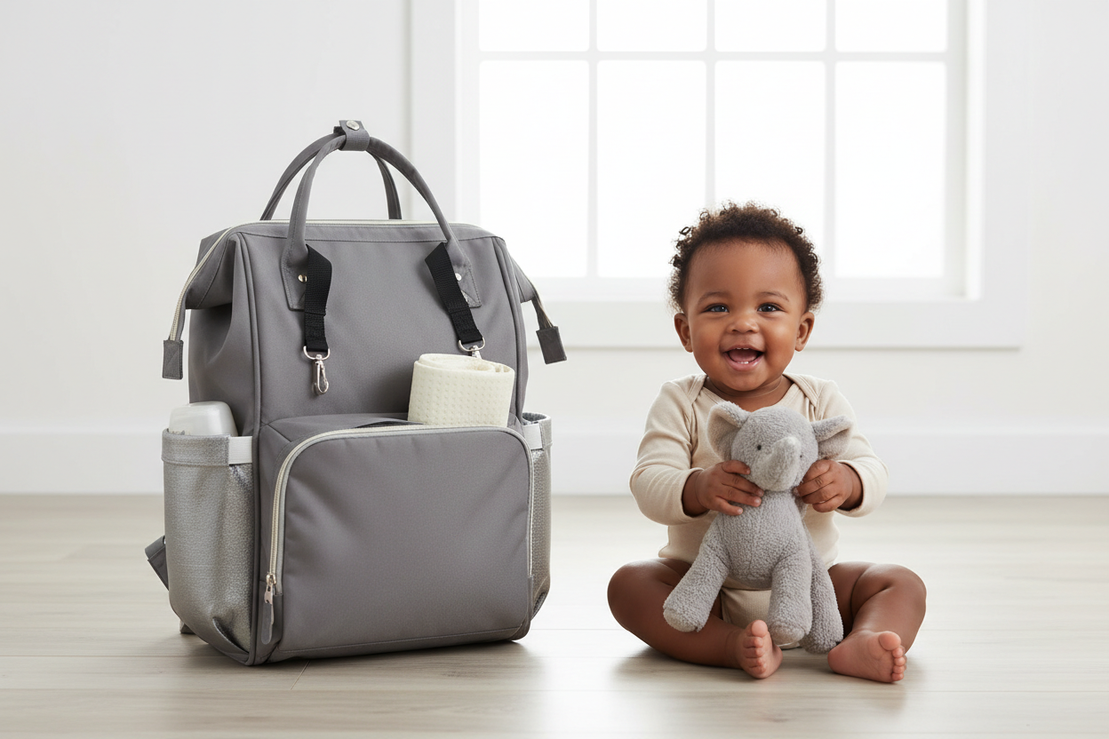 Nappy Bag Backpack (Water-Resistant)