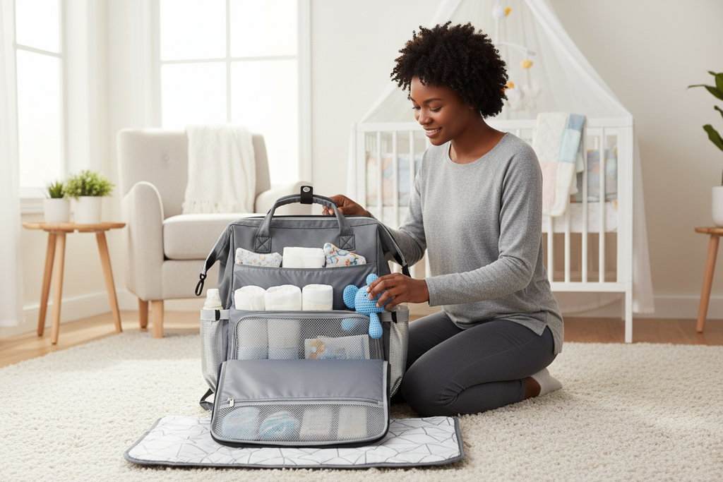 Nappy Bag Backpack (Water-Resistant)