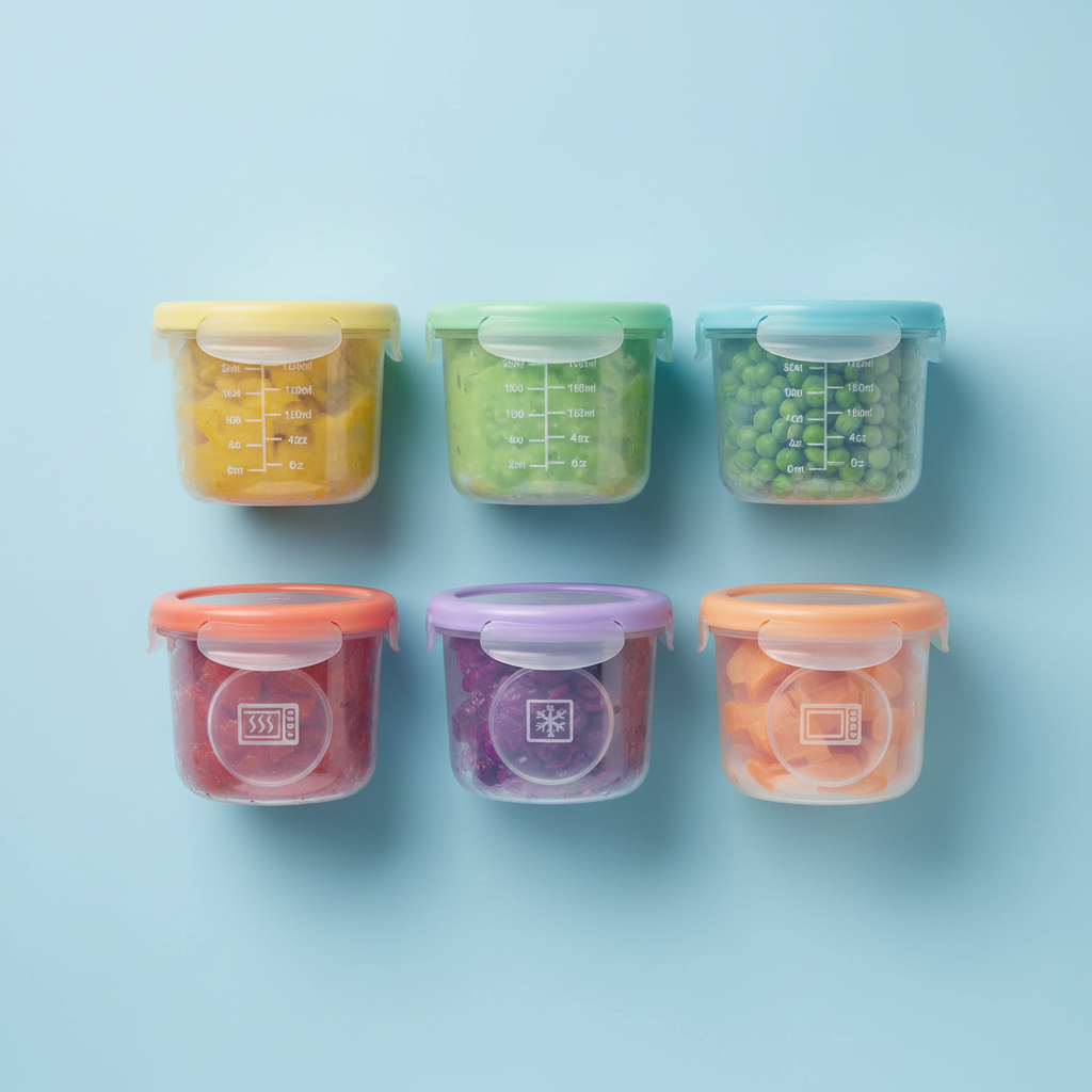 Baby Food Storage Container Set (6-Pack)